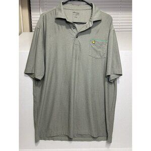Masters Tech Men's Large Short Sleeve Performance Golf Polo Shirt Front Pocket